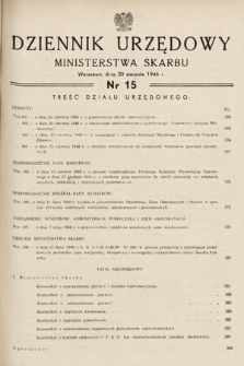 Dziennik Urzędowy Ministerstwa Skarbu. 1946, nr 15