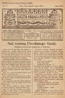 Gazeta Podhalańska. 1930, nr 21