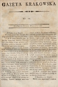 Gazeta Krakowska. 1802, nr 70