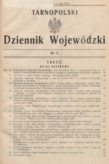 Tarnopolski Dziennik Wojewódzki. 1934, nr 5