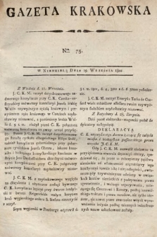 Gazeta Krakowska. 1802, nr 75