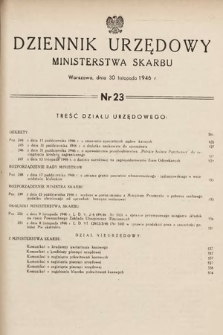 Dziennik Urzędowy Ministerstwa Skarbu. 1946, nr 23