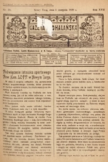 Gazeta Podhalańska. 1930, nr 31