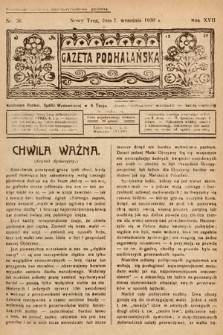 Gazeta Podhalańska. 1930, nr 36