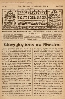 Gazeta Podhalańska. 1930, nr 42