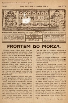 Gazeta Podhalańska. 1930, nr 50