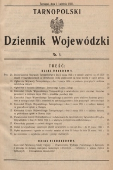 Tarnopolski Dziennik Wojewódzki. 1936, nr 4