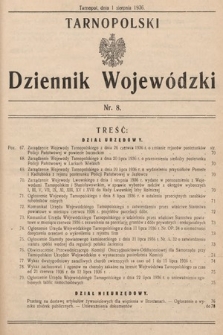 Tarnopolski Dziennik Wojewódzki. 1936, nr 8