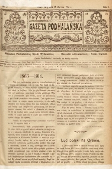 Gazeta Podhalańska. 1914, nr 3