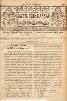 Gazeta Podhalańska. 1914, nr 4
