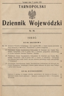 Tarnopolski Dziennik Wojewódzki. 1936, nr 16