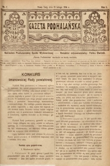 Gazeta Podhalańska. 1914, nr 7