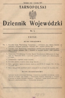 Tarnopolski Dziennik Wojewódzki. 1937, nr 1
