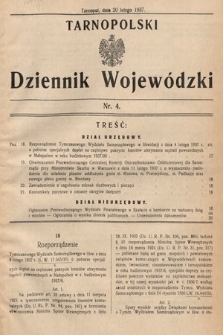 Tarnopolski Dziennik Wojewódzki. 1937, nr 4