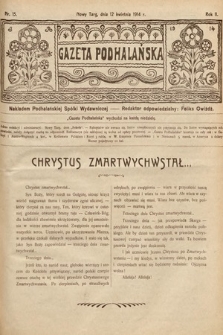 Gazeta Podhalańska. 1914, nr 15