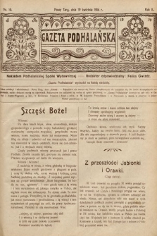 Gazeta Podhalańska. 1914, nr 16