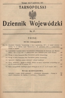 Tarnopolski Dziennik Wojewódzki. 1937, nr 17
