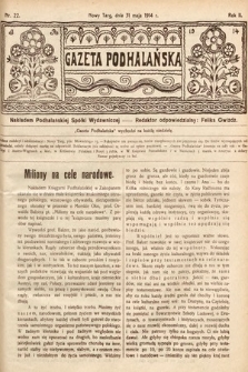 Gazeta Podhalańska. 1914, nr 22
