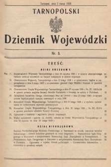 Tarnopolski Dziennik Wojewódzki. 1938, nr 3