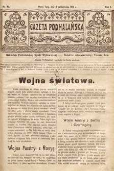 Gazeta Podhalańska. 1914, nr 40