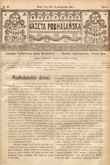 Gazeta Podhalańska. 1914, nr 43
