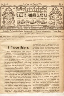Gazeta Podhalańska. 1914, nr 47