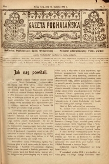 Gazeta Podhalańska. 1913, nr 3