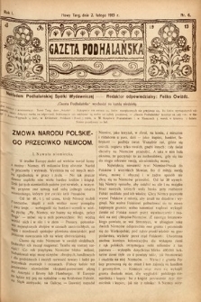 Gazeta Podhalańska. 1913, nr 6