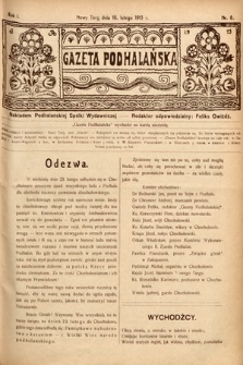 Gazeta Podhalańska. 1913, nr 8
