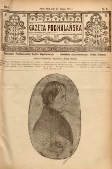 Gazeta Podhalańska. 1913, nr 9