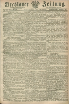 Breslauer Zeitung. Jg.48, Nr. 430 (14 September 1867) - Mittag-Ausgabe