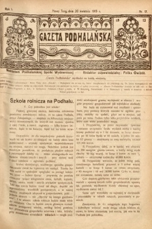 Gazeta Podhalańska. 1913, nr 17