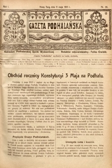 Gazeta Podhalańska. 1913, nr 20