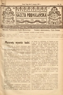 Gazeta Podhalańska. 1913, nr 32