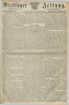 Breslauer Zeitung. Jg.49, Nr. 423 (10 September 1868) - Morgen-Ausgabe + dod.