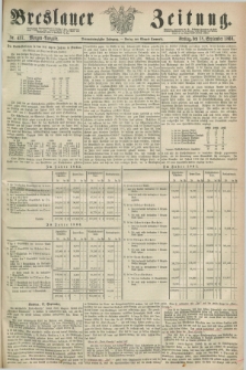 Breslauer Zeitung. Jg.49, Nr. 437 (18 September 1868) - Morgen-Ausgabe + dod.