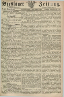 Breslauer Zeitung. Jg.49, Nr. 451 (26 September 1868) - Morgen-Ausgabe + dod.