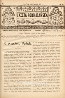 Gazeta Podhalańska. 1913, nr 36