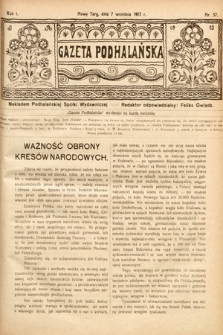 Gazeta Podhalańska. 1913, nr 37