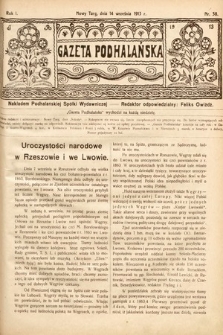 Gazeta Podhalańska. 1913, nr 38