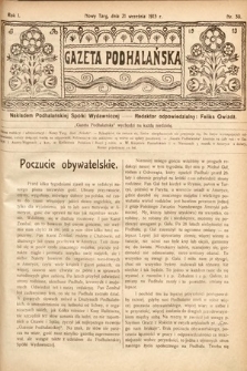 Gazeta Podhalańska. 1913, nr 39