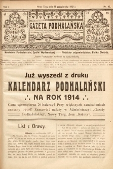 Gazeta Podhalańska. 1913, nr 42