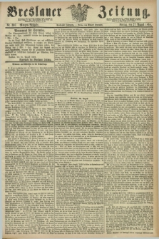 Breslauer Zeitung. Jg.50, Nr. 397 (27 August 1869) - Morgen-Ausgabe + dod.