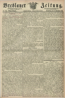 Breslauer Zeitung. Jg.50, Nr. 431 (16 September 1869) - Morgen-Ausgabe + dod.