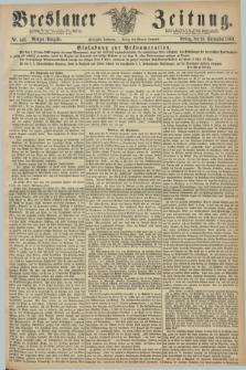 Breslauer Zeitung. Jg.50, Nr. 445 (24 September 1869) - Morgen-Ausgabe + dod.