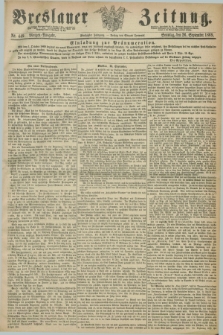 Breslauer Zeitung. Jg.50, Nr. 449 (26 September 1869) - Morgen-Ausgabe + dod.