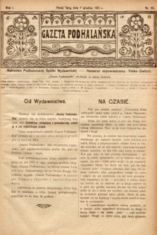 Gazeta Podhalańska. 1913, nr 50