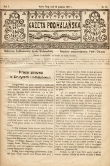 Gazeta Podhalańska. 1913, nr 51