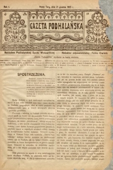 Gazeta Podhalańska. 1913, nr 52