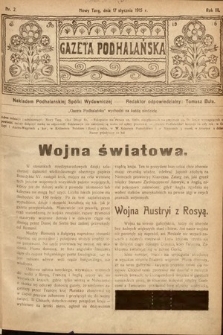 Gazeta Podhalańska. 1915, nr 2